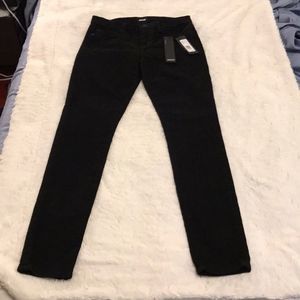 Black corduroy Hudson midrise Nico skinny pants